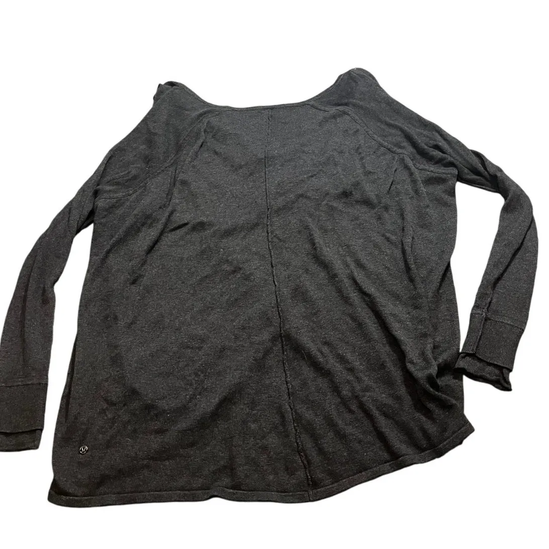 Lululemon Womens Iconic Gray Twist and Wrap Sweater Fits‎ Size Large - Image 4