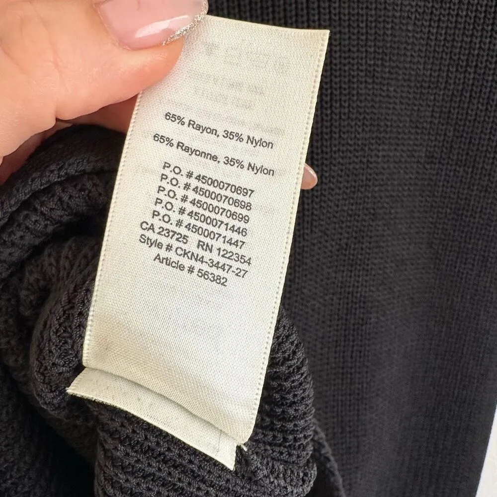 Wilfred Aritzia Knit Sweater Tank Black Size XS Palmier Tunic Sleeveless Side Sl - Image 8