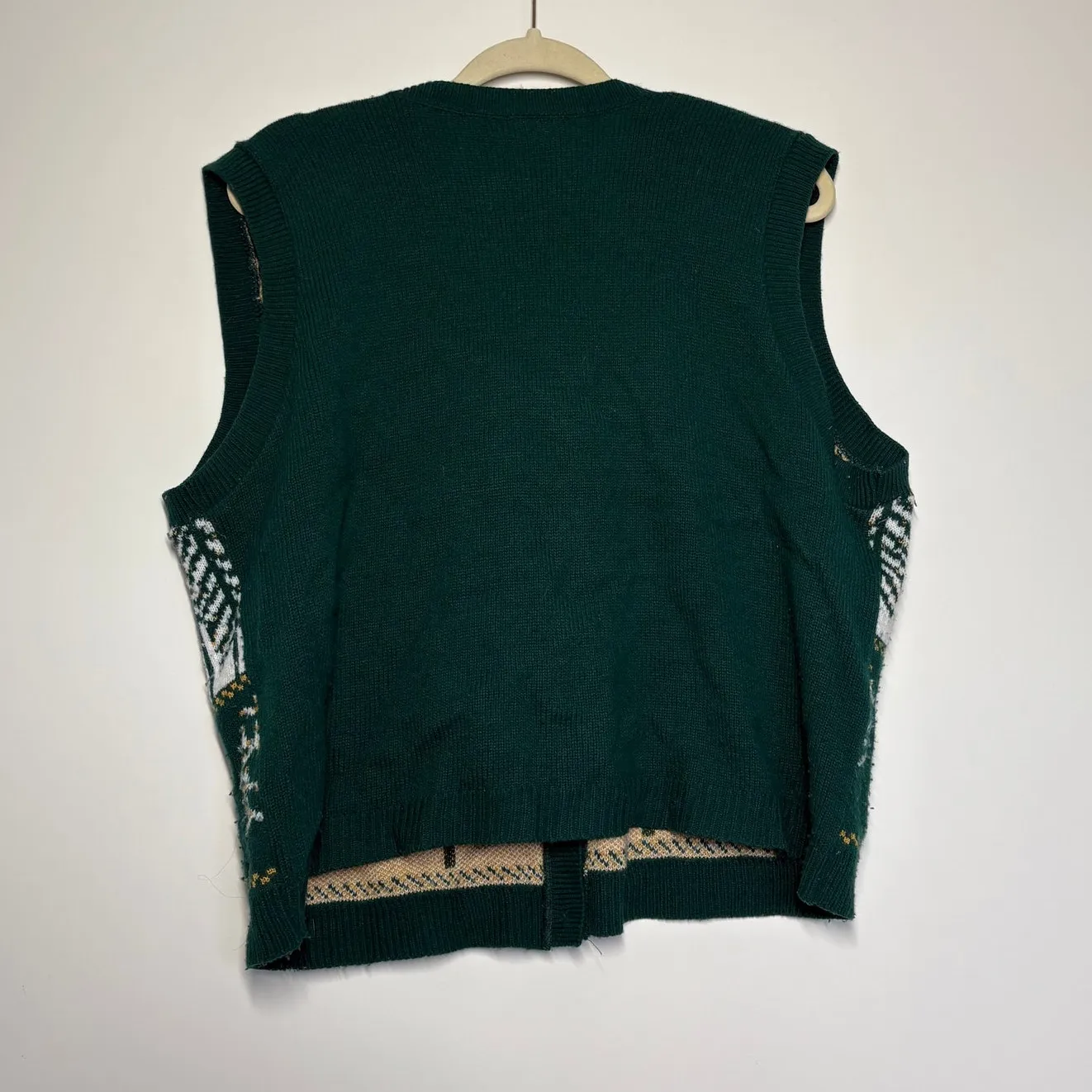 Company Collection Sweater Women XL Green White Forest Winter Grannycore Cottage - Image 2