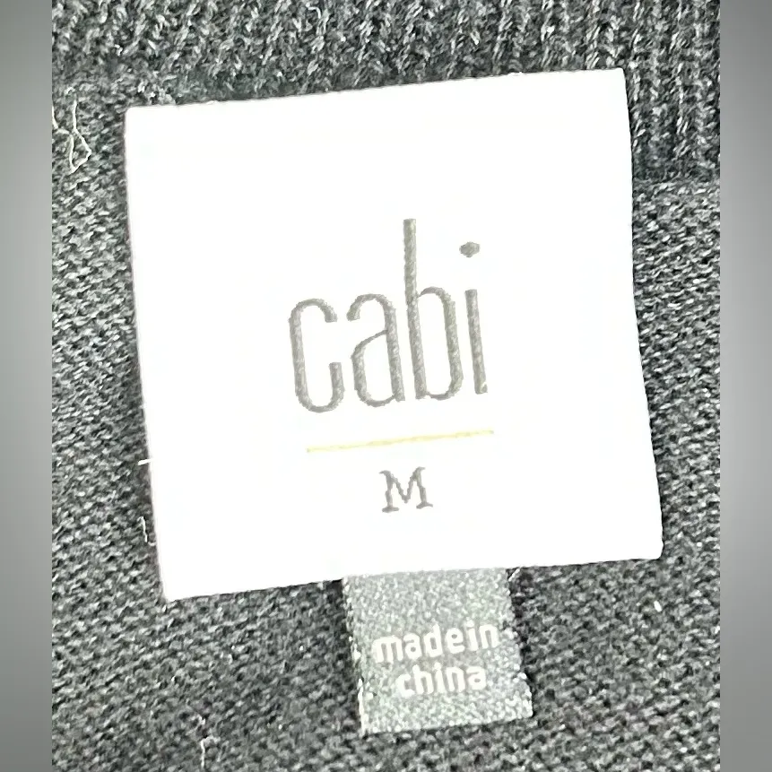 Cabi Switch Women’s Size M Black V-Neck Zip Up Modern Staple Cardigan Sweater - Image 2