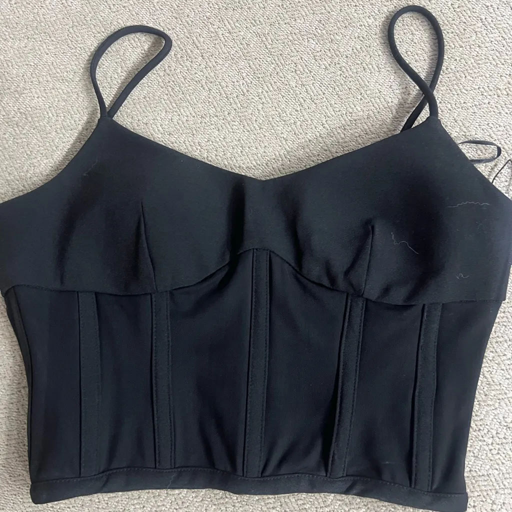 Jason Wu black corset top black NWT size L - Image 5