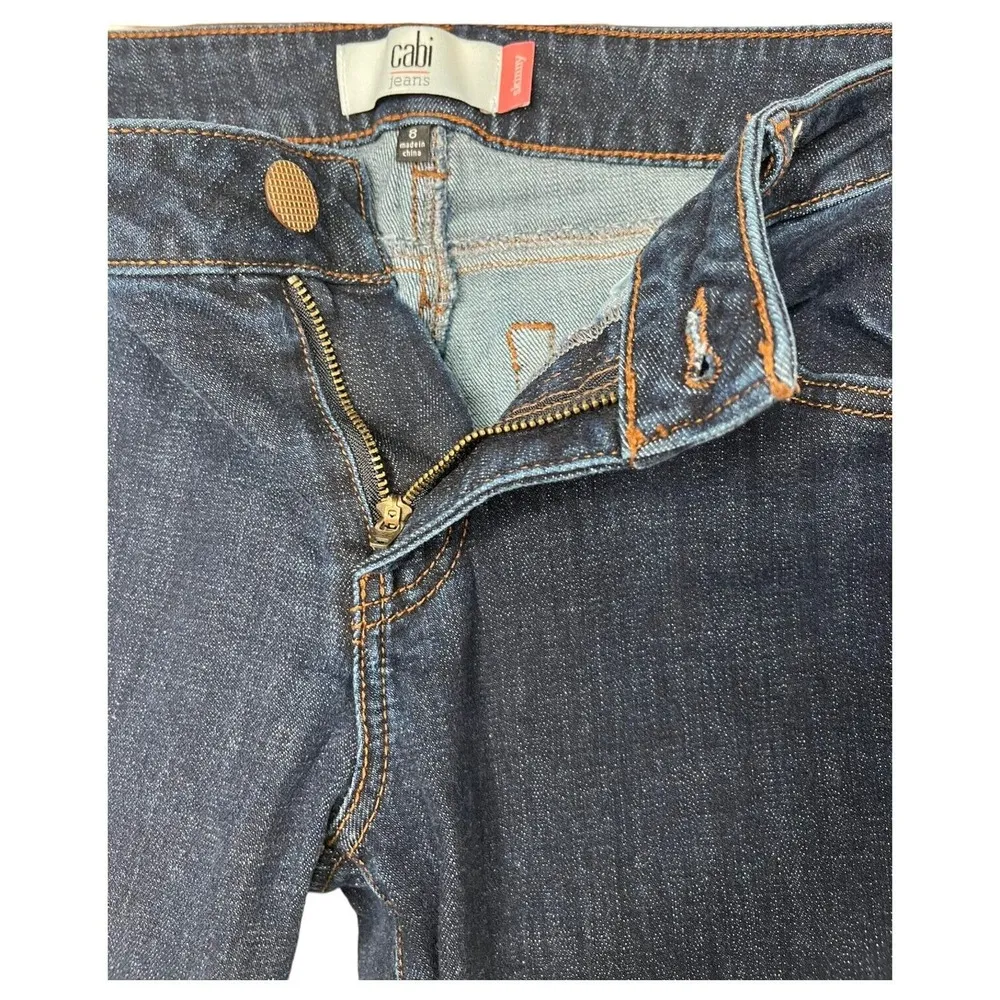 CAbi Jeans Womens 8 Skinny Low Rise Skinny Ankle Dark Wash Blue 5493 - Image 11