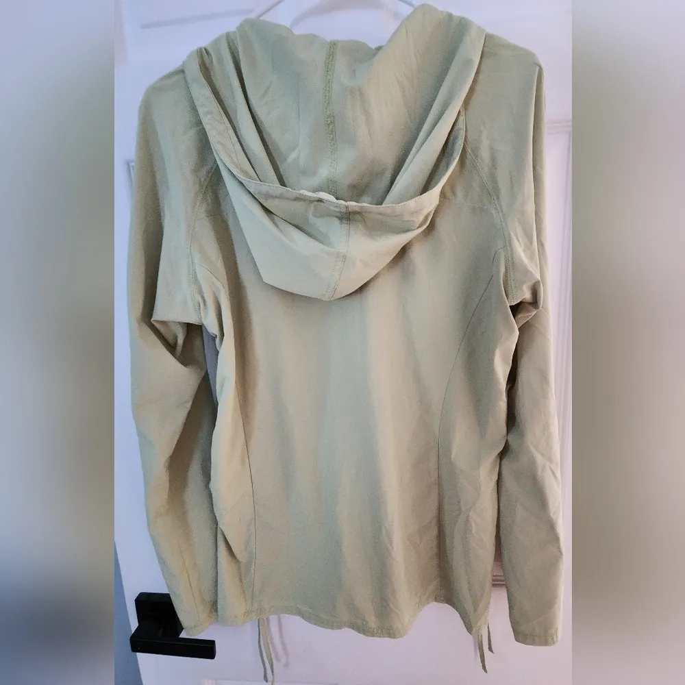 Columbia Sportswear Company Green Floral Windbreaker Ruched Size Medium - Image 5