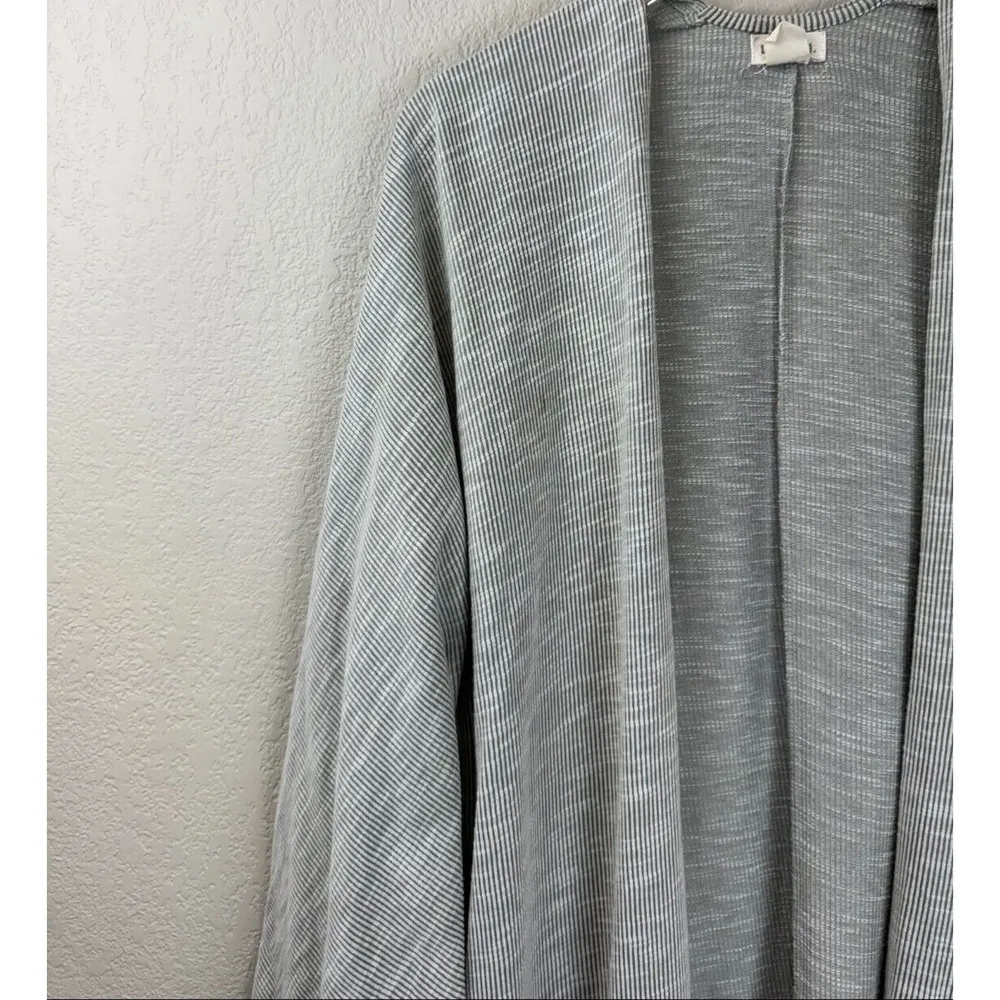 Donni Womens Antrophologie Sweater Open Front Ribbed Cardigan One Size Plus Gray Size L - Image 4