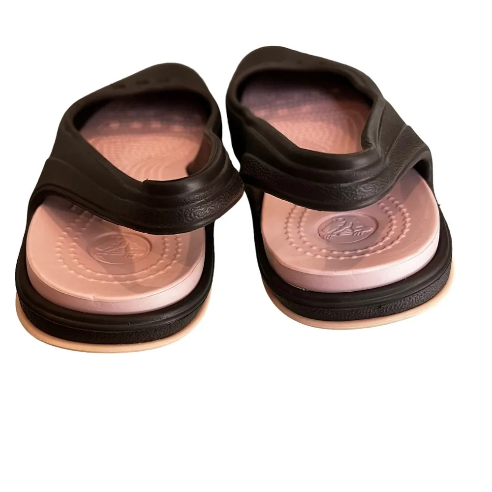 Crocs Brown/Pink Slingback Ballet Flats, Sz 8 - Image 6