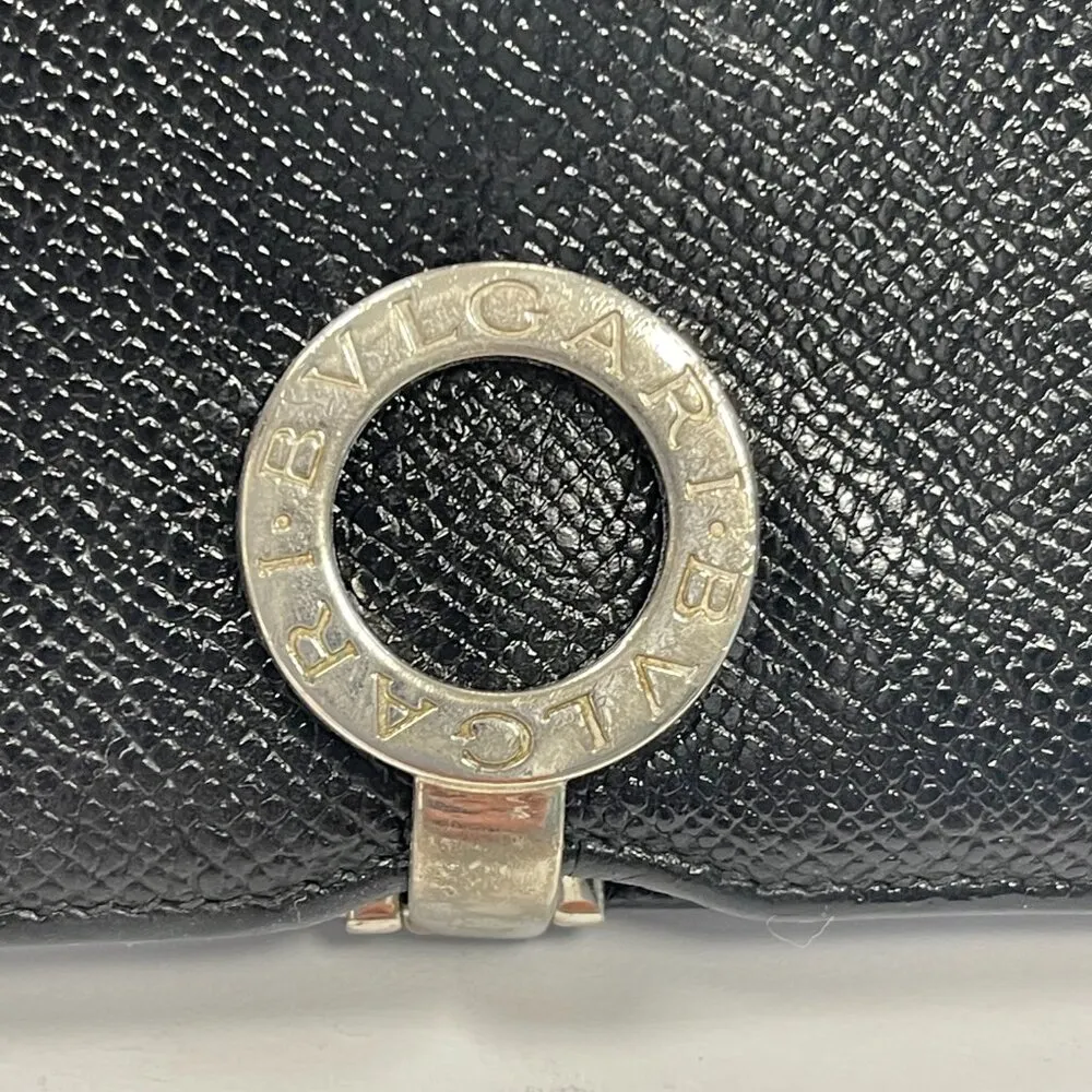 Bvlgari Black Leather Bifold Long Wallet - Preowned - Image 9