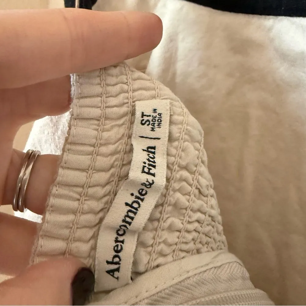 Abercrombie & Fitch Linen-Blend Squareneck Column Midi Dress Sz ST (Small TALL) - Image 4