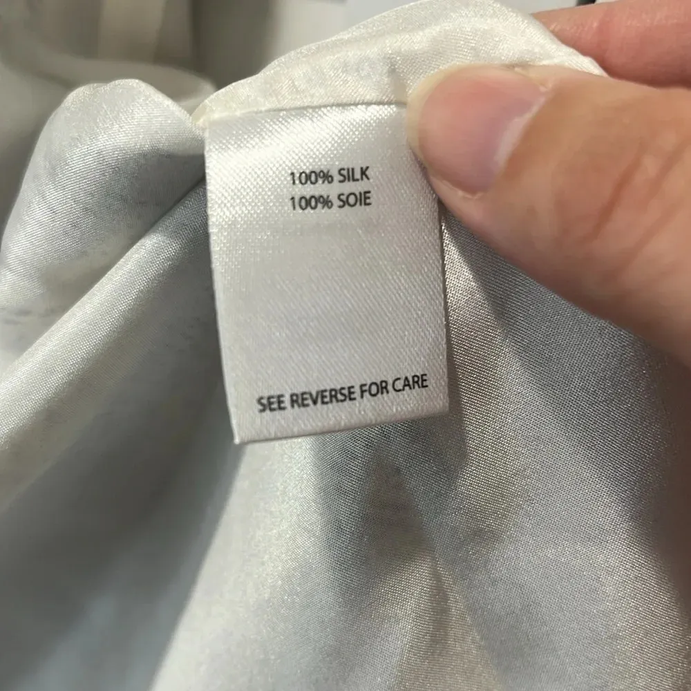 Rare 100% silk skirt snake print skirt Colovos lined faux wrap skirt pockets 2 White - Image 12