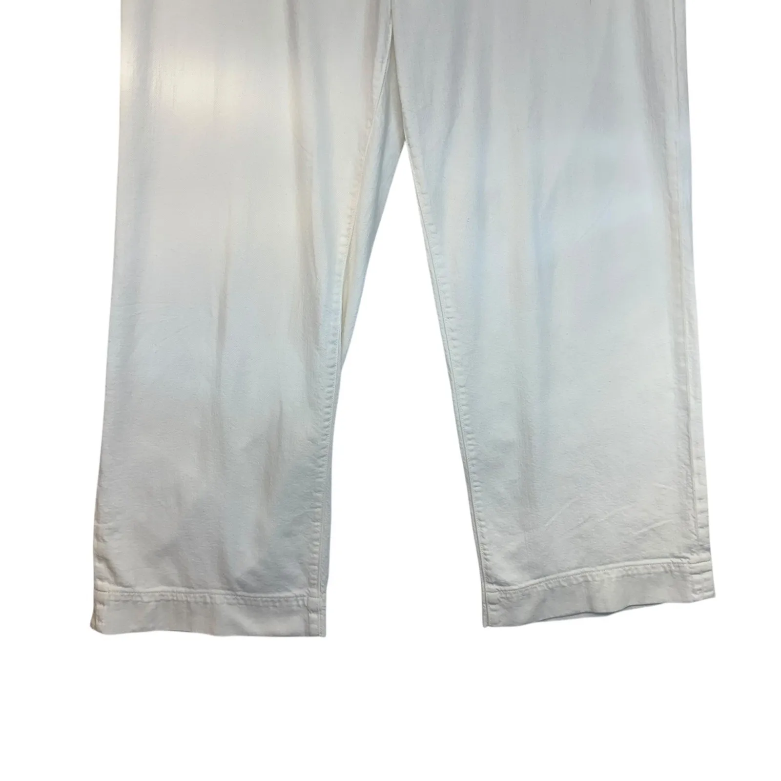 Liverpool Hannah Flare White Wide Leg Cotton Lyocell Old Money Classic Sz 14 - Image 5