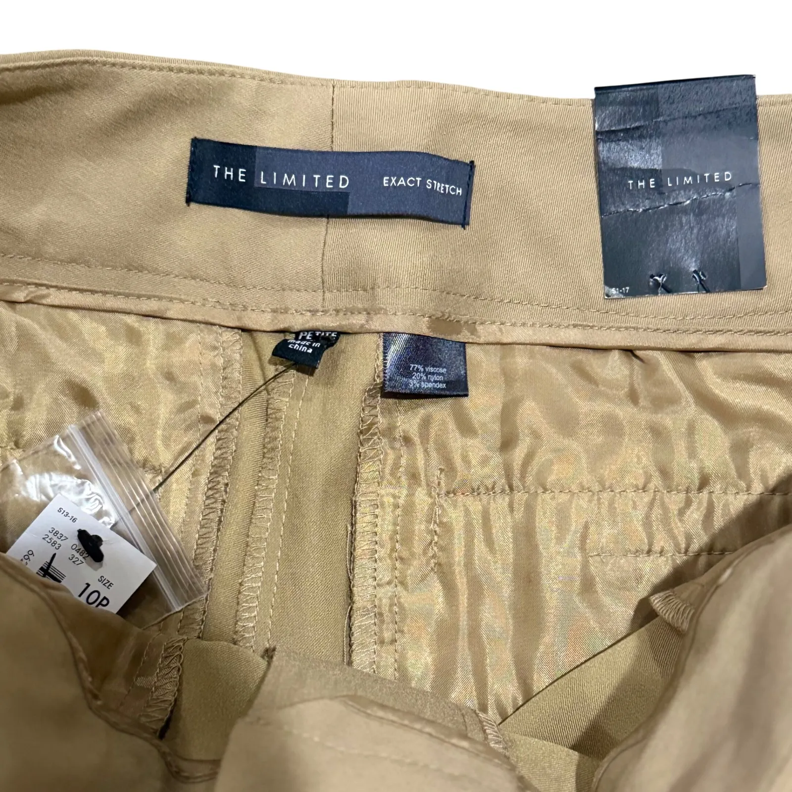 The Limited Exact Stretch City Shorts Khaki Women's Size 10P NEW - Image 4