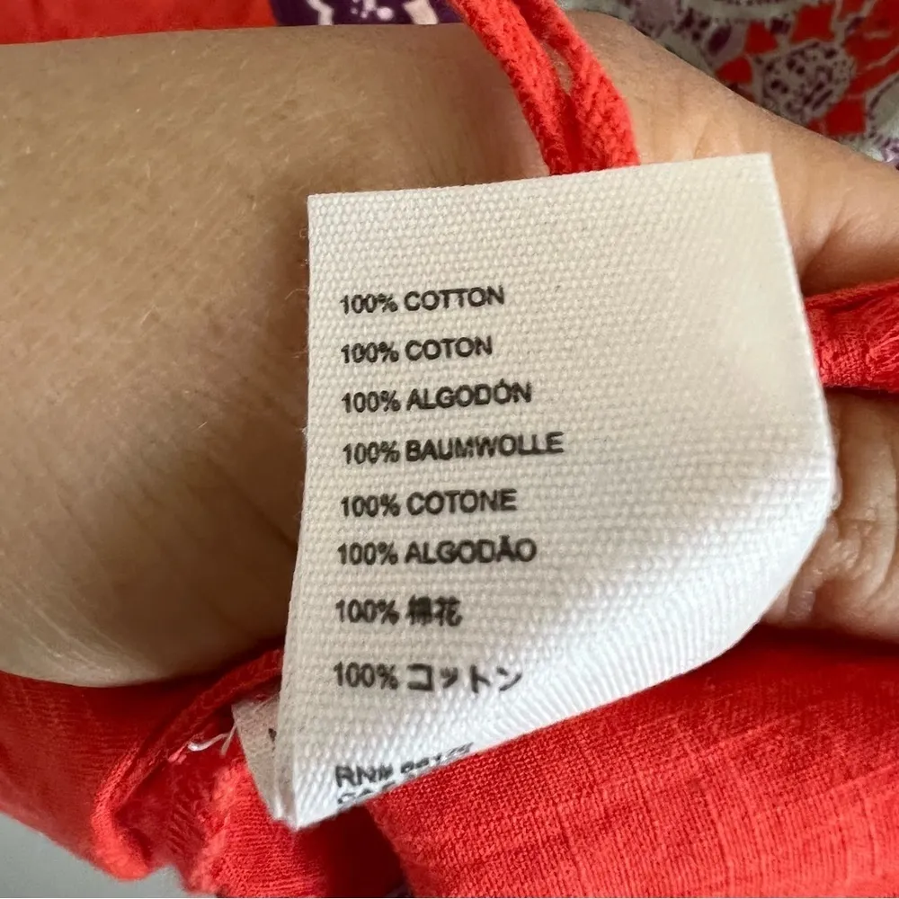 NWT Free People Women's Cool Cabana Cotton Blouse Shirt Top Small - Image 9