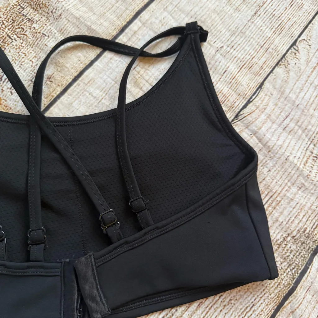 GYMSHARK Womens Exo Ultra Strappy Sports Bra Black Size Medium - Image 9