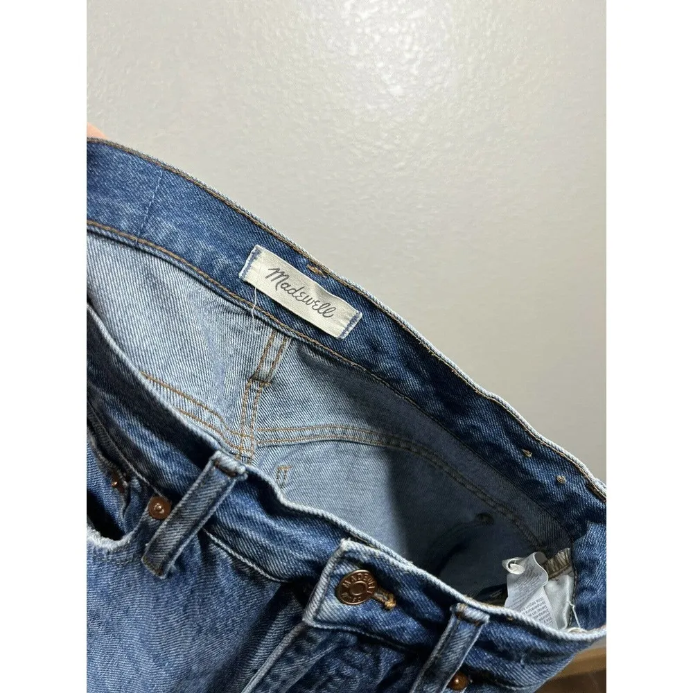Madewell 26 Classic Straight Jean Rip Knee Edition Jade Wash - Image 4