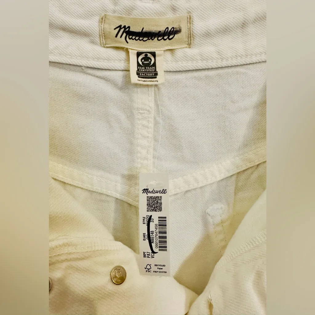 NWT Madewell Women’s Low-Slung Baggy Jean Airy Denim - 33 - Vintage Canvas - Image 9