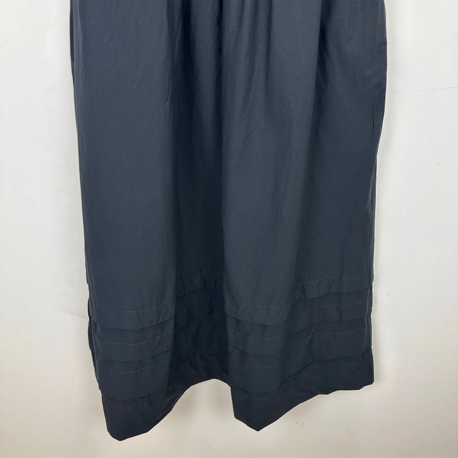 J.Crew Drop Waist Mixy Dress Midi Cotton A Line Retro Minimalist Black XXS NWT - Image 8