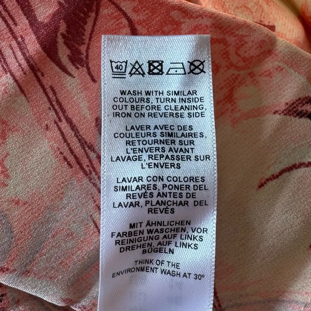 ASOS Satin Pleated Midi Skirt in Tropical Floral size 14 NWT - Image 12