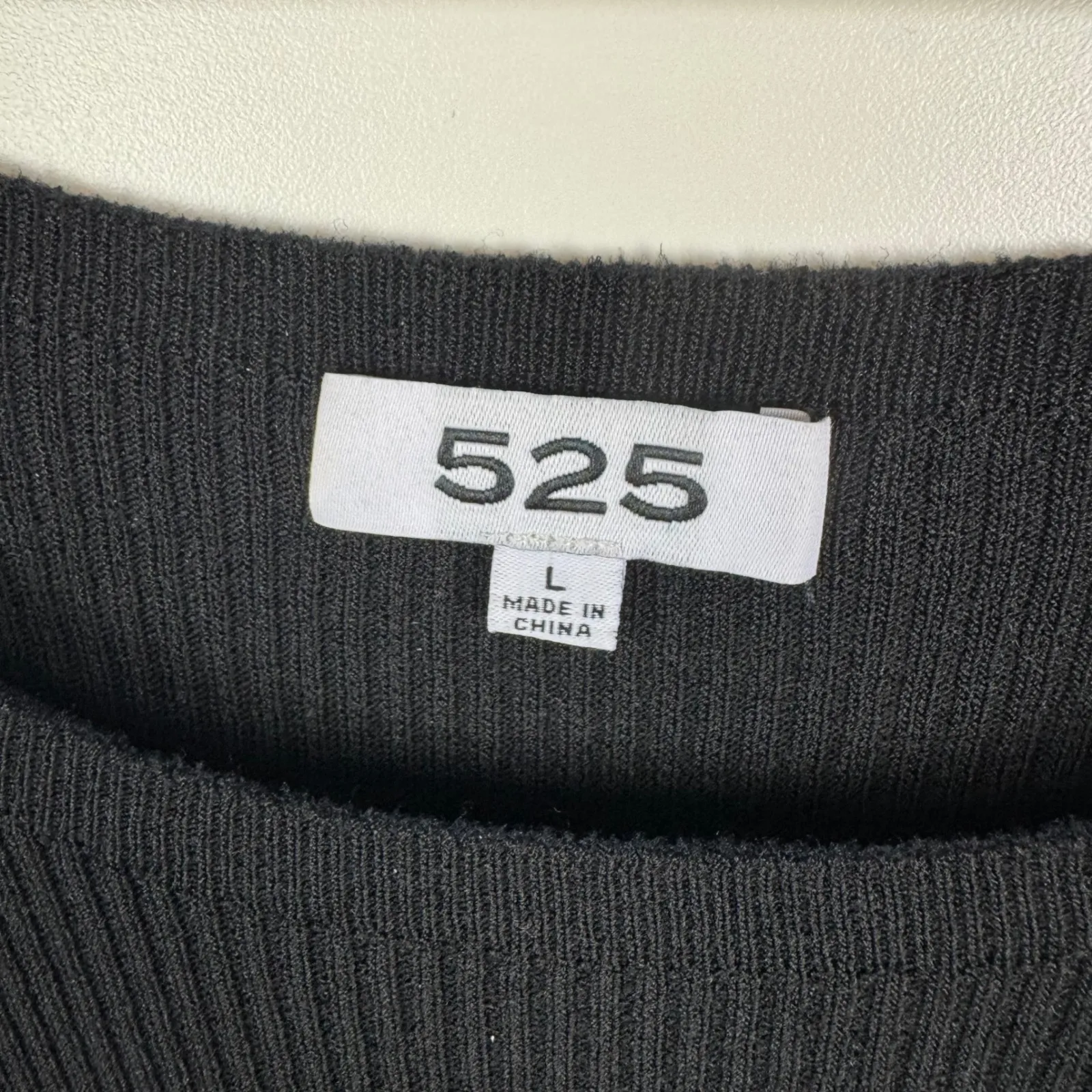 525 Ribbed Tank Midi Dress Large Black‎ Bodycon Casual Everyday Minimalist Chic Black - Image 4