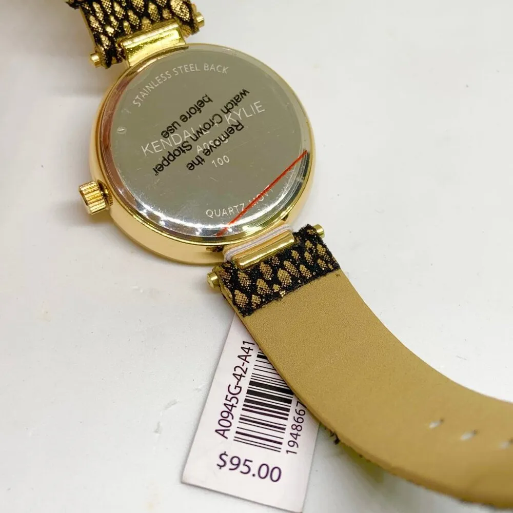 kendal and kylie ladies watch gold tone crystals  38mm case Quartz analog runnin - Image 4