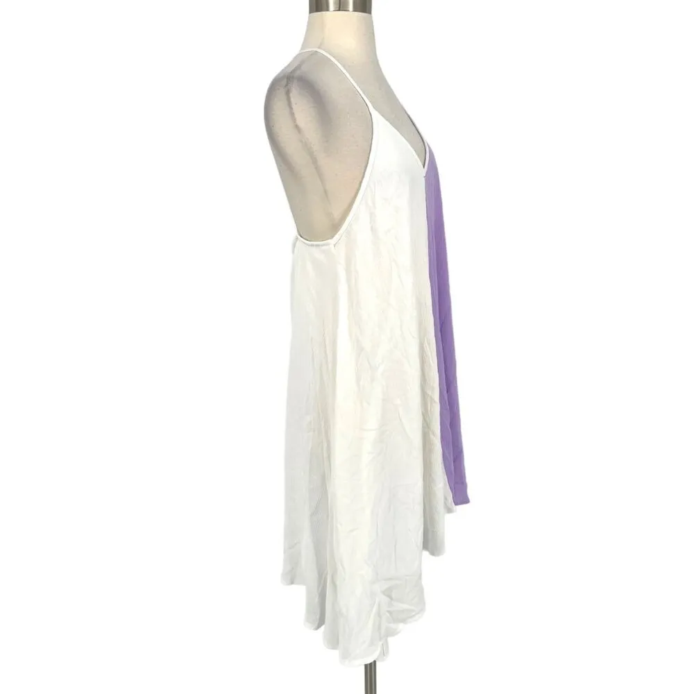 Saints & Hearts Swing Dress Off White Lilac Size Large NWT - Image 5