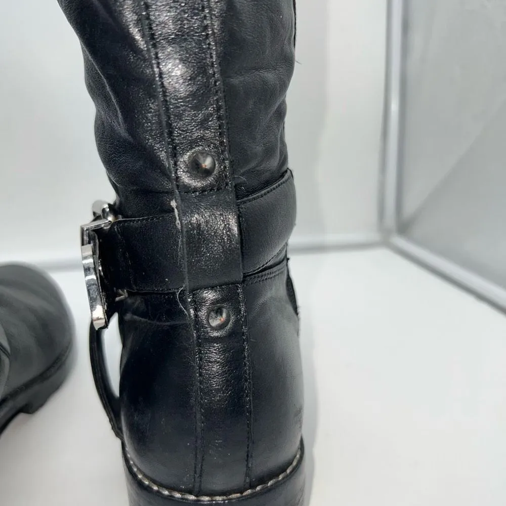 Marc Fisher Women's Black Misty Leather Knee High Riding Boots - Image 5