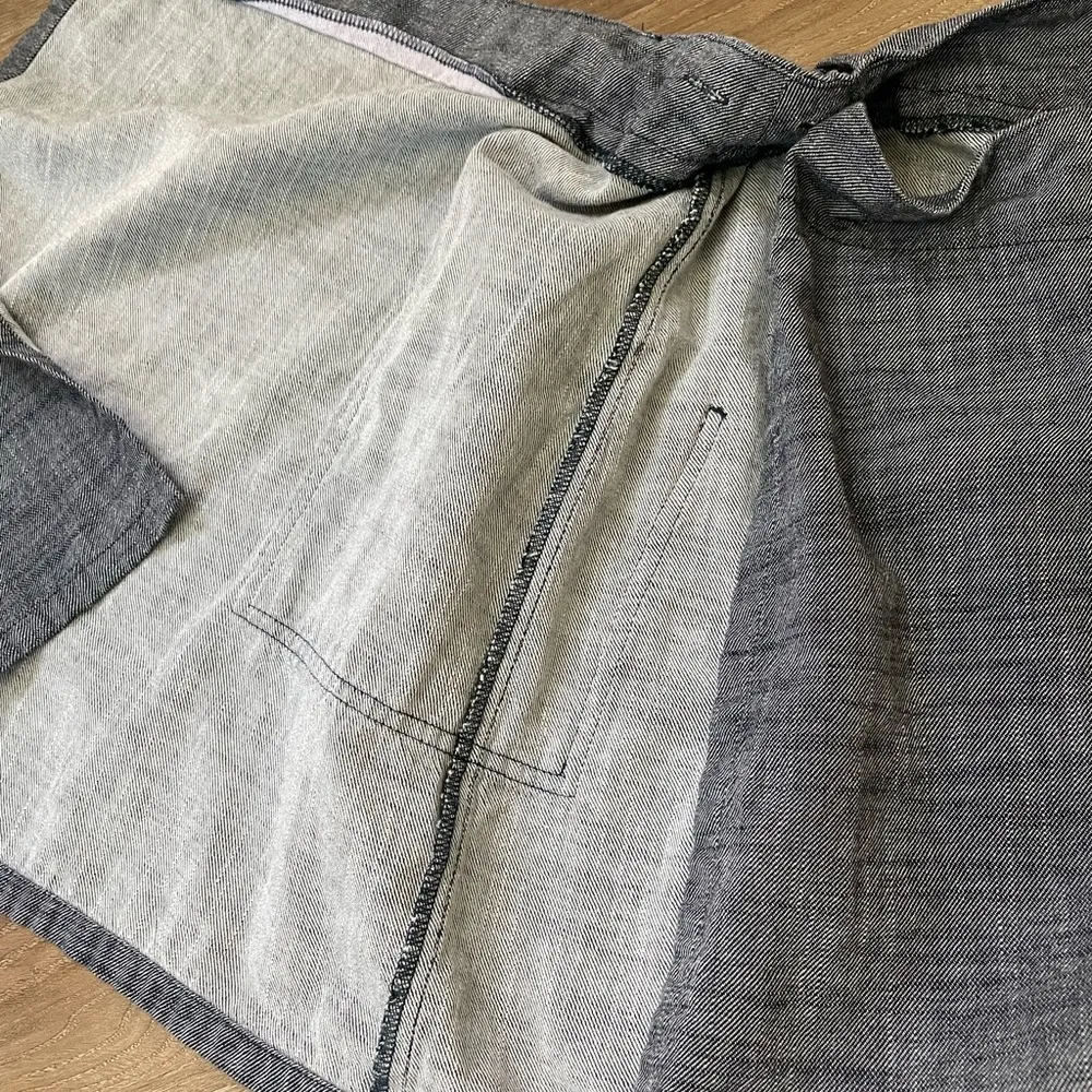 Gap True Wrap Skirt Indigo Blue Cotton Straight Short Pockets ~ Women’s Size M - Image 6