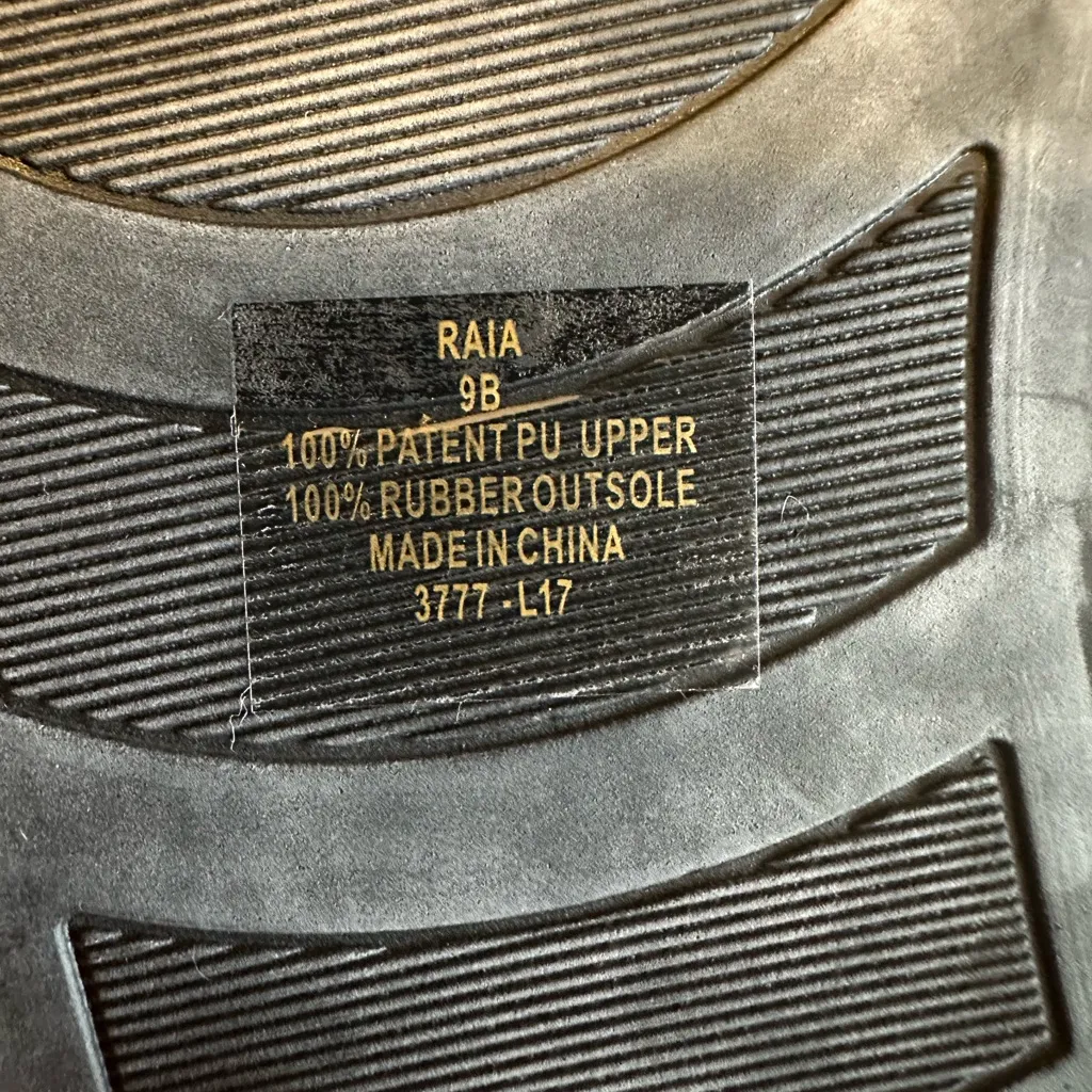 Ralph Lauren Black Patent Leather Floral Sandal Thong Flip Flops Size 9 Womens - Image 7