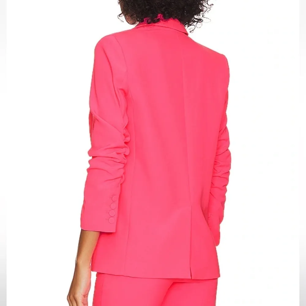 Generation Love Hot Pink Double Breasted Blazer Single Button Ruched Sleeve XXL - Image 4