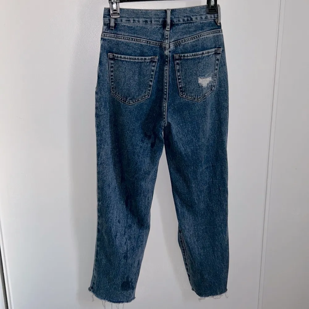 PacSun Women’s High Rise Authentic Ripped Distressed Straight Leg Denim Jean - Image 4