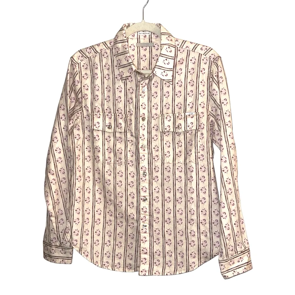 Mother Frenchie Shirt Blending‎ Into the Background Floral Size S NWOT Purple - Image 2