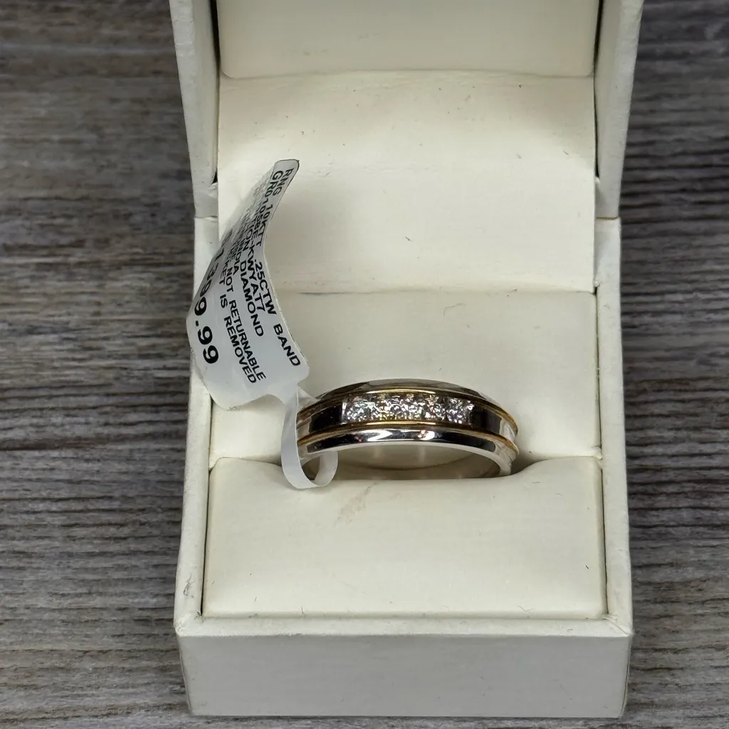 0.25 or 1/4 Carat Total Weight Band 10KTT Gold Tradition Diamond Ring Size 10 - Image 2