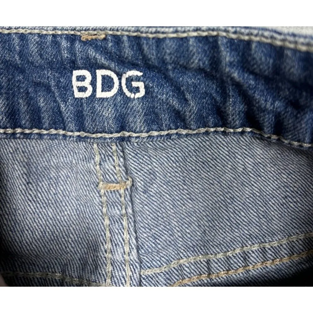 BDG Super High Rise Dolphin Jean‎ Shorts Womens 31W Fray Edge - Image 2