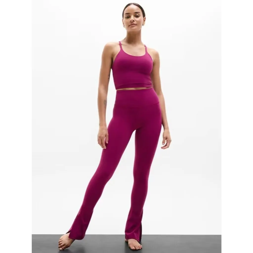Athleta XS Tall Elation Ultra High Rise Split Slim Flare Pant  Wildberry - Image 3