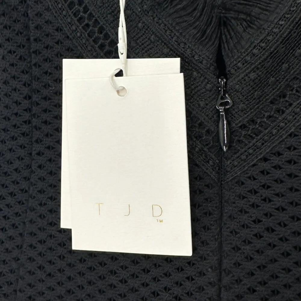 The Jetset Diaries | NWT | XS | TJD Black Crochet Lace Tassels Hina Midi Dress - Image 9