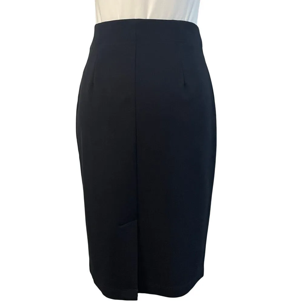 Eileen Fisher Short Pencil Skirt Elastic Waist Pull On Black Women's Size S - Image 5