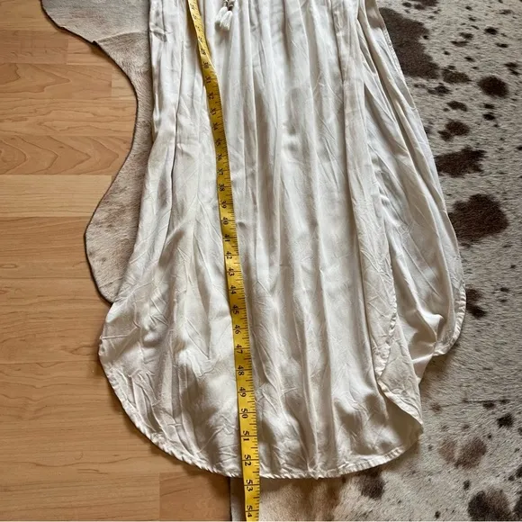 L*SPACE Cream Kenzie Dress Cover up Open Sides‎ Midi Size Large - Image 10