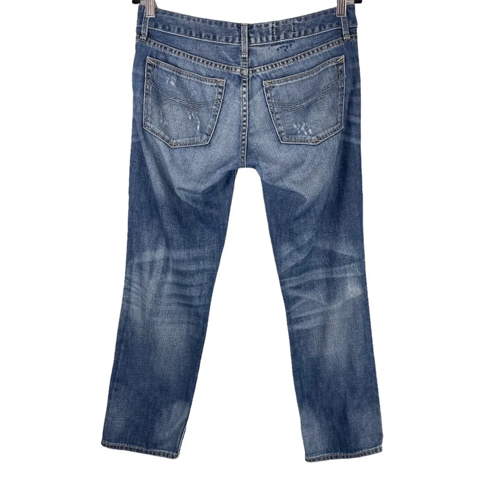 GAP Real Straight Leg Jeans Floral Embroidered Sz 6 Petite Boho - Image 2