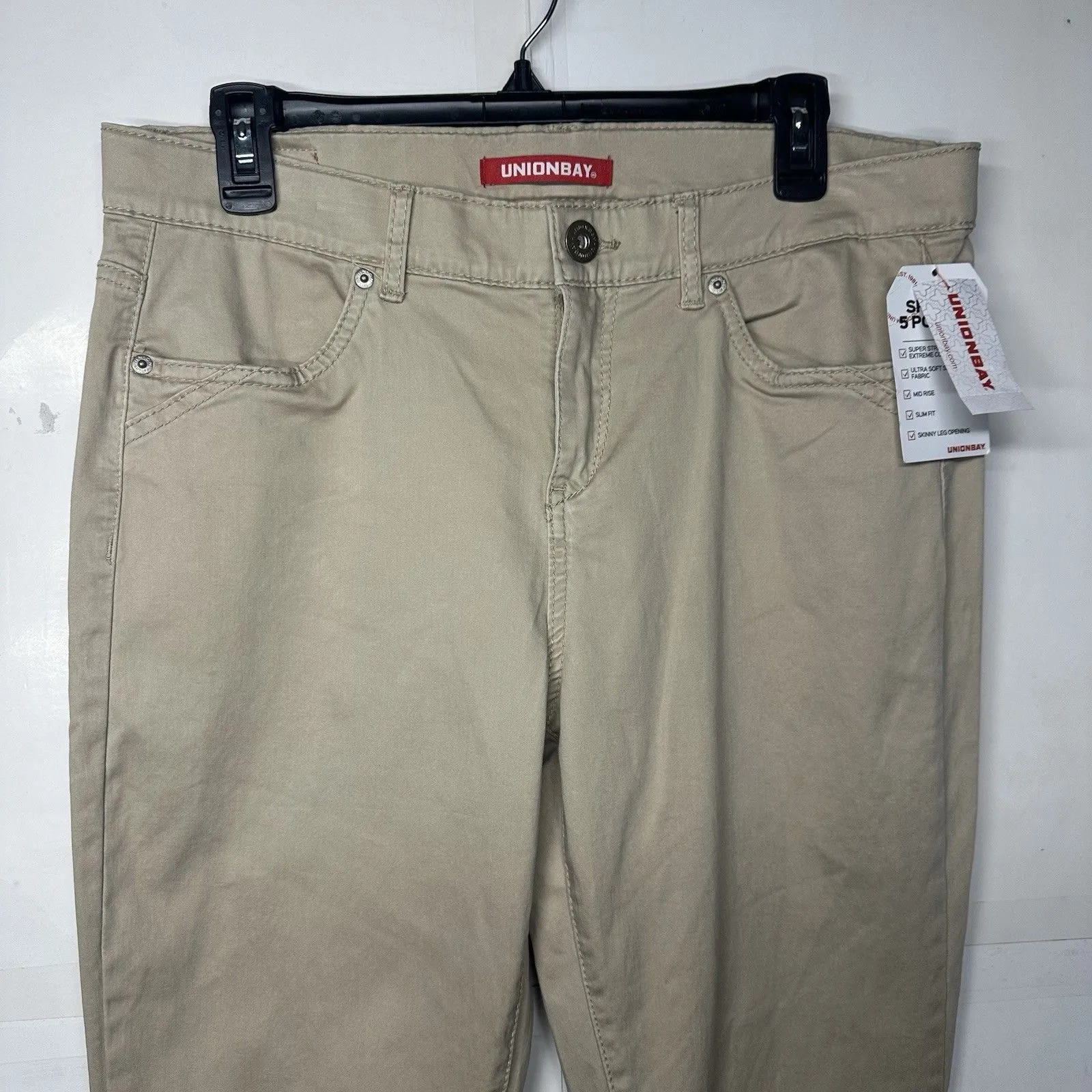 Union Bay Juniors Size 13 Khaki Pants 31W New With Tags Straight Leg - Image 5