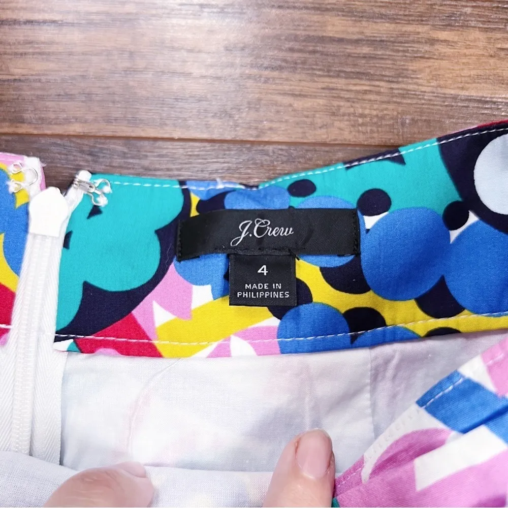 J Crew • Tie-back Tulip Skirt in Ratti® kaleidoscope floral cotton midi slim - Image 6