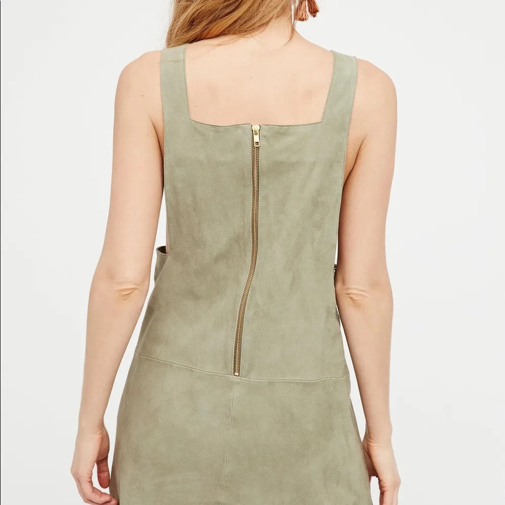 Free People Square Neck Suede Dress - Image 6
