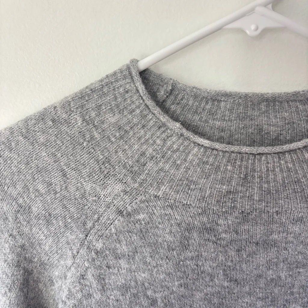 J. Crew Gray Rollneck Sweater Wool Alpaca Blend Mock Neck Quiet Luxury - Image 3