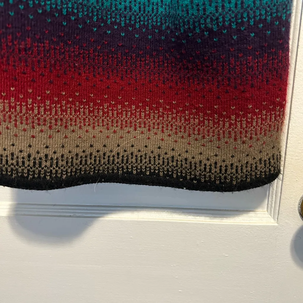 Vintage Southern Lady Southwestern Striped Sweater Cardigan XL - Image 6