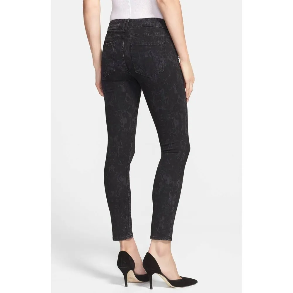 New Womens NWT Vince Dylan Skinny Ankle Jeans Black Floral 32 Gray Designer USA - Image 2