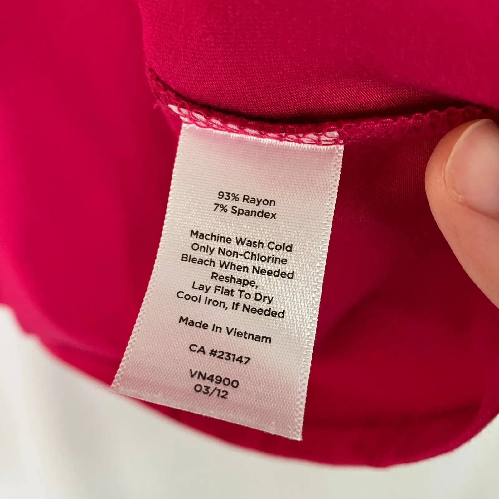 Talbots Pink 3/4 Sleeve Rayon Blend Scoop Neck Tee Shirt Womens Large - Image 4