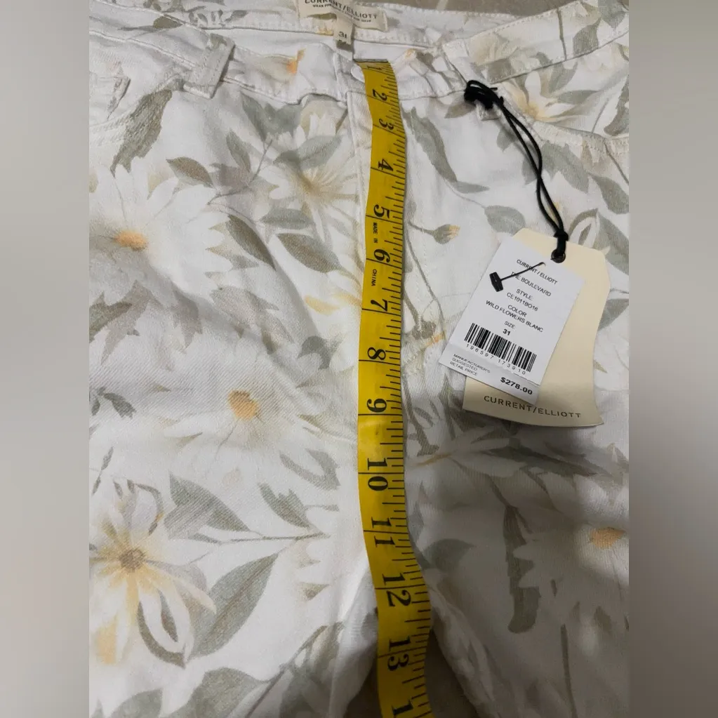 Current/Elliott White Floral Pants - Image 7