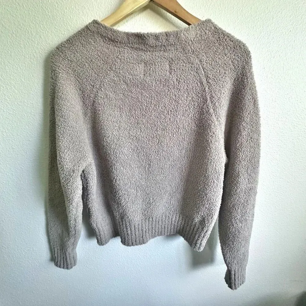 UGG | Paula Granite Tan Taupe Soft V-neck Pullover Sweater Oversized | Size XS - Image 8