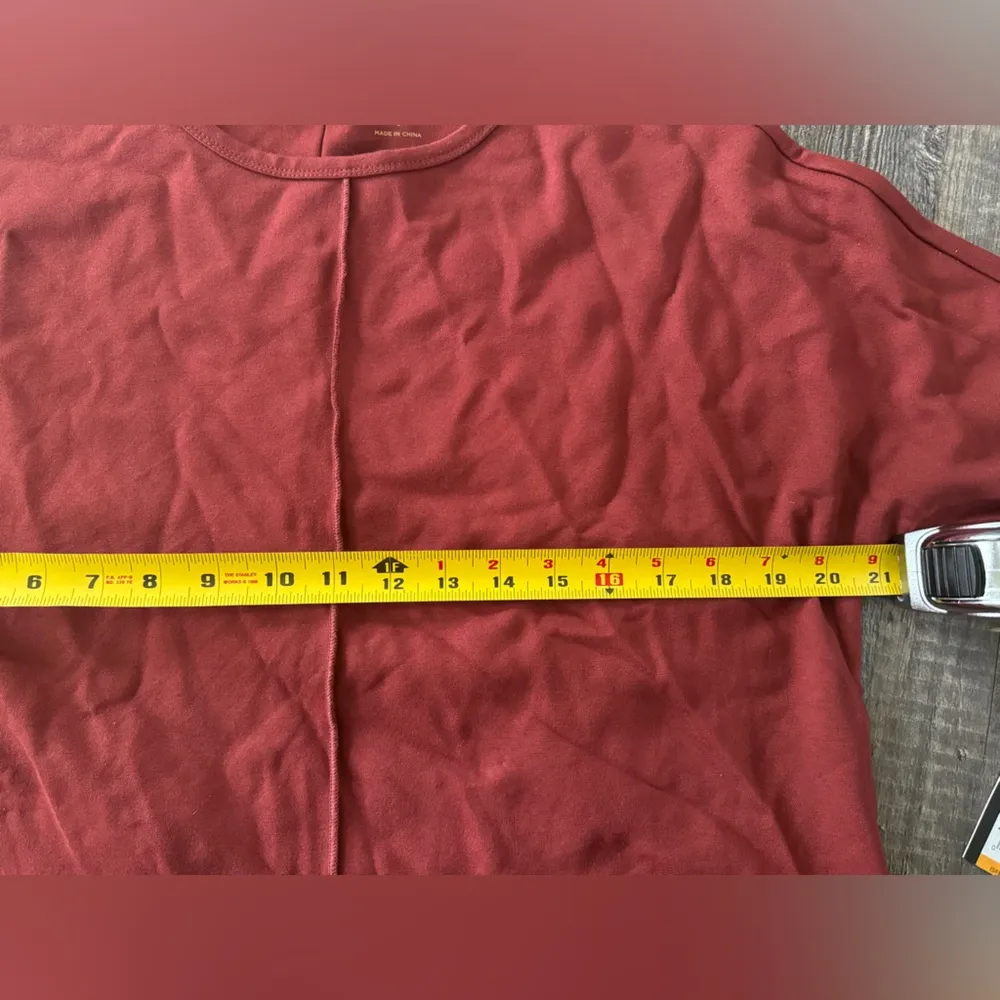 NEW JONES NEW YORK WOMEN'S LONG SLEEVE TOP  Brick Combo Small - Image 6