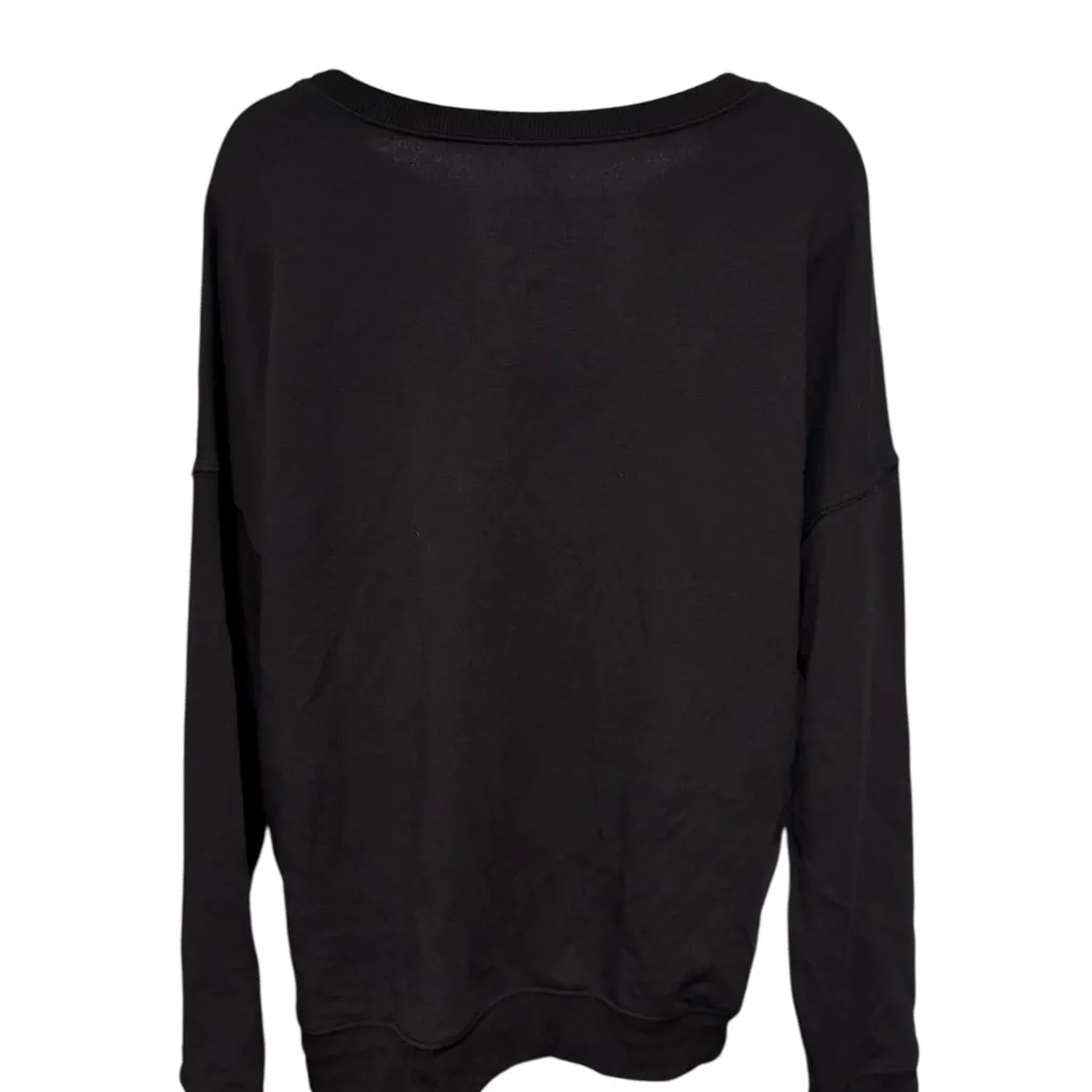 Disney Women’s Black Mickey Mouse Wide Neck Pullover Sweatshirt Large NWT - Image 2