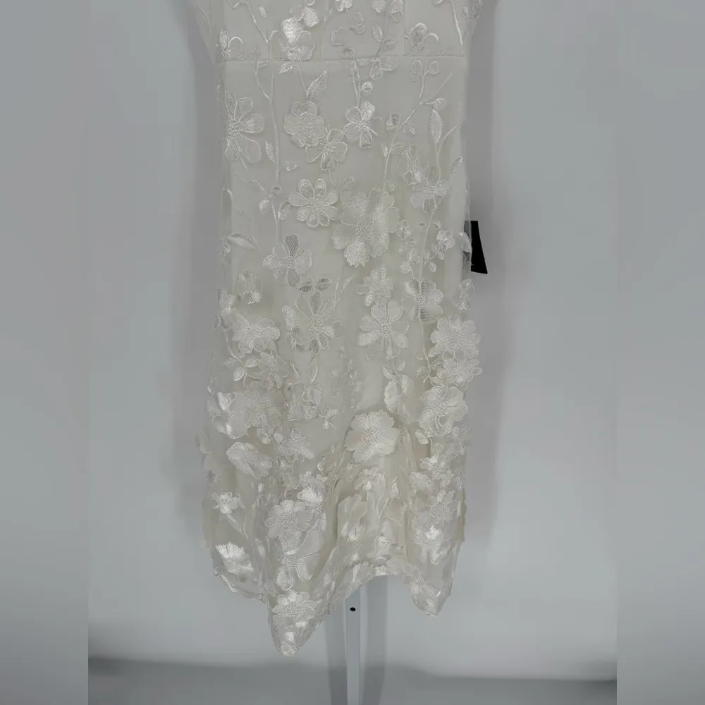 Lulus Glamour Garden White 3D Floral Embroidered Midi Dress Size XS - Image 6