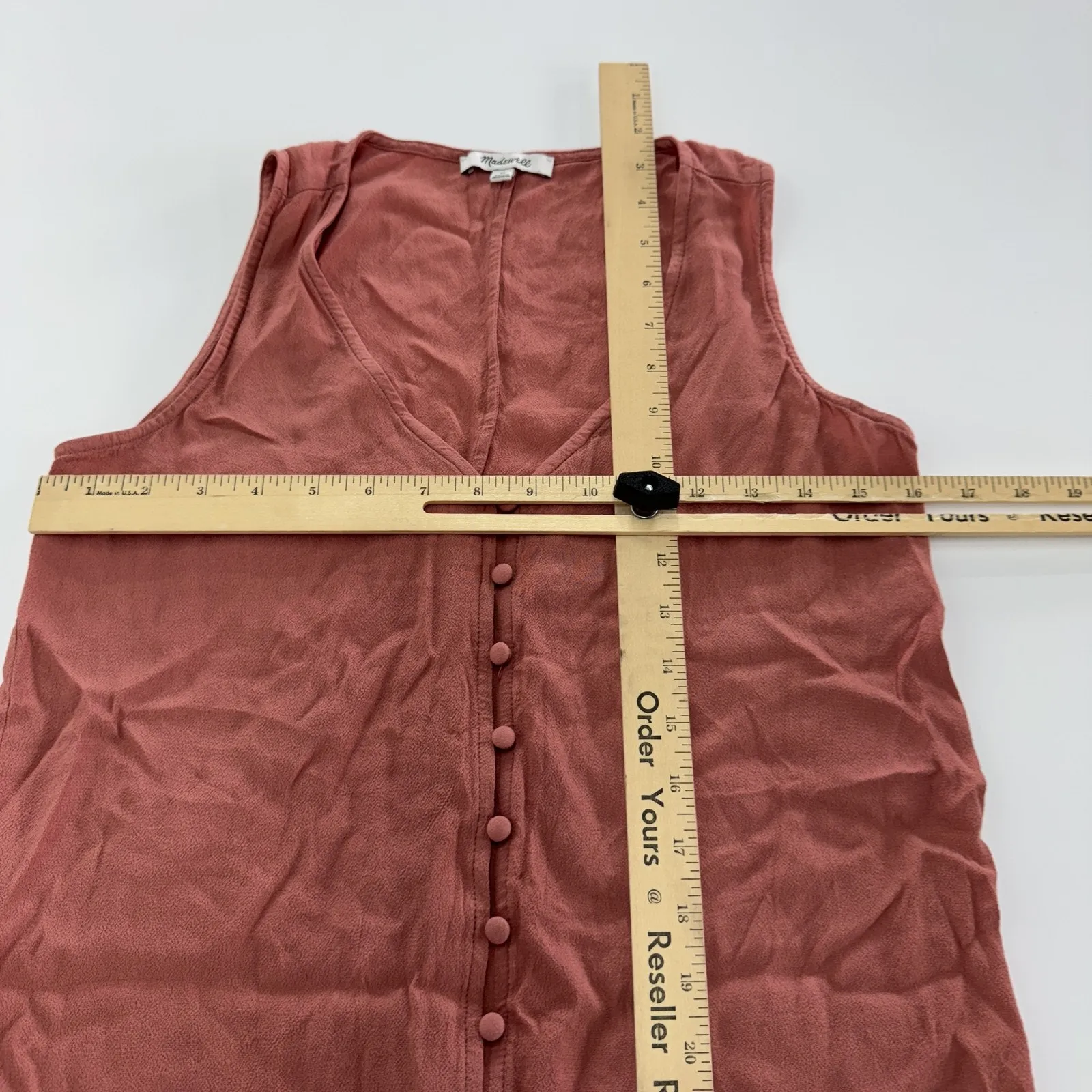 Madewell Dress Womens X Small‎ Pink Button Front Sleeveless Tank Mini - Image 5