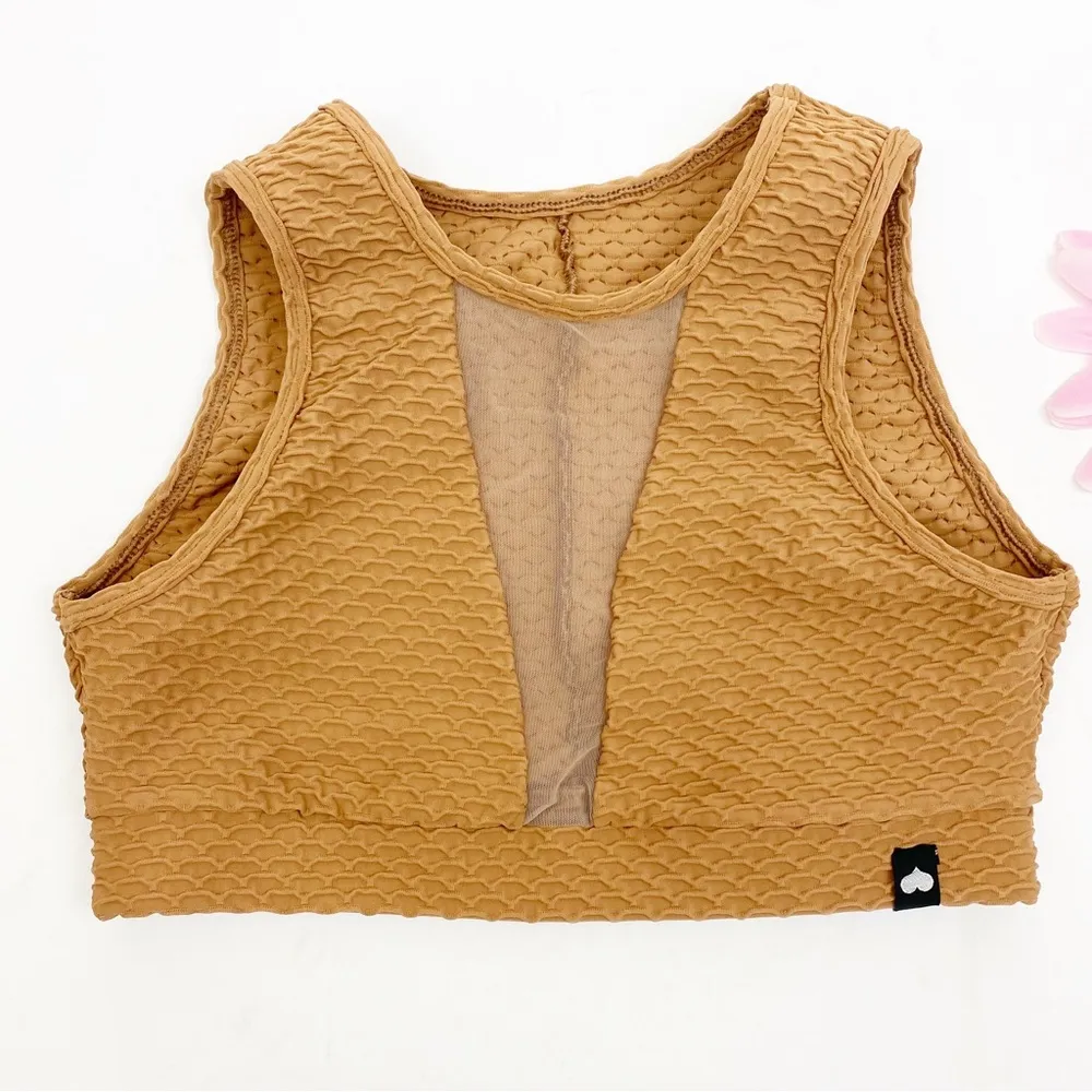 Booty By Brabants Croco Skin Reveal Crop Top Mocha Tan Tik Tok Famous - Image 2